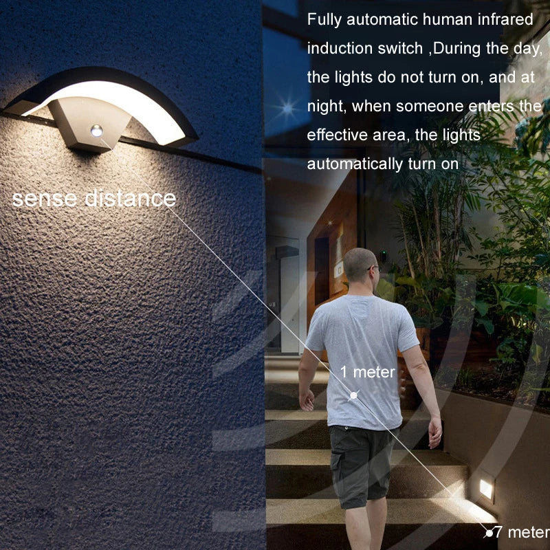 Auralux Motion Wall Light – IP65 Outdoor LED Wall Lamp | Smart Sensor Lighting for Modern Exteriors