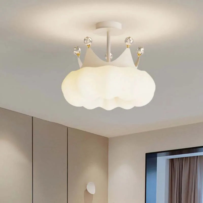 Rosabelle Crown Pendant Light – French Princess Hanging Lamp | Elegant Kids Room Lighting with Fairytale Charm