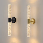 LumiGlas Crystal Wall Light – Luxury Bubble LED Sconce | Modern Designer Accent Lighting
