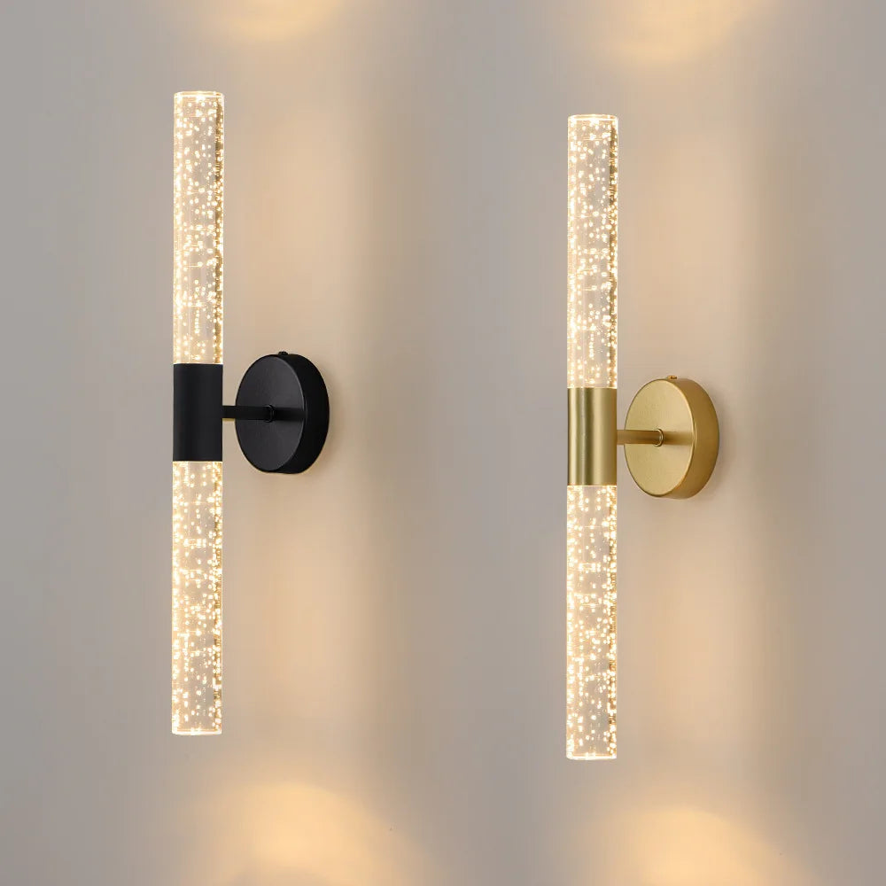 LumiGlas Crystal Wall Light – Luxury Bubble LED Sconce | Modern Designer Accent Lighting