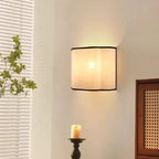 French Linen Wall Light – Cream Fabric LED Wall Sconce | Elegant Ambient Interior Lighting