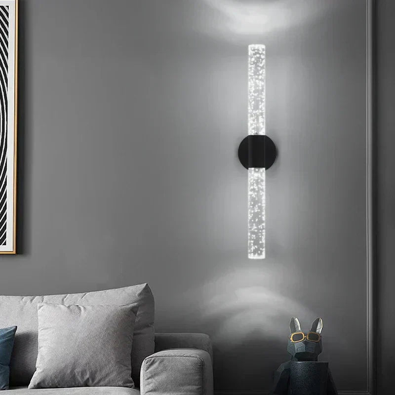 LumiGlas Crystal Wall Light – Luxury Bubble LED Sconce | Modern Designer Accent Lighting