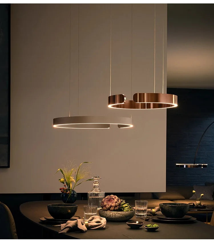 Elvara Linear Pendant Light – Minimalist LED Dining Table Lamp | Modern Adjustable Hanging Light for Kitchen Islands & Contemporary Interiors