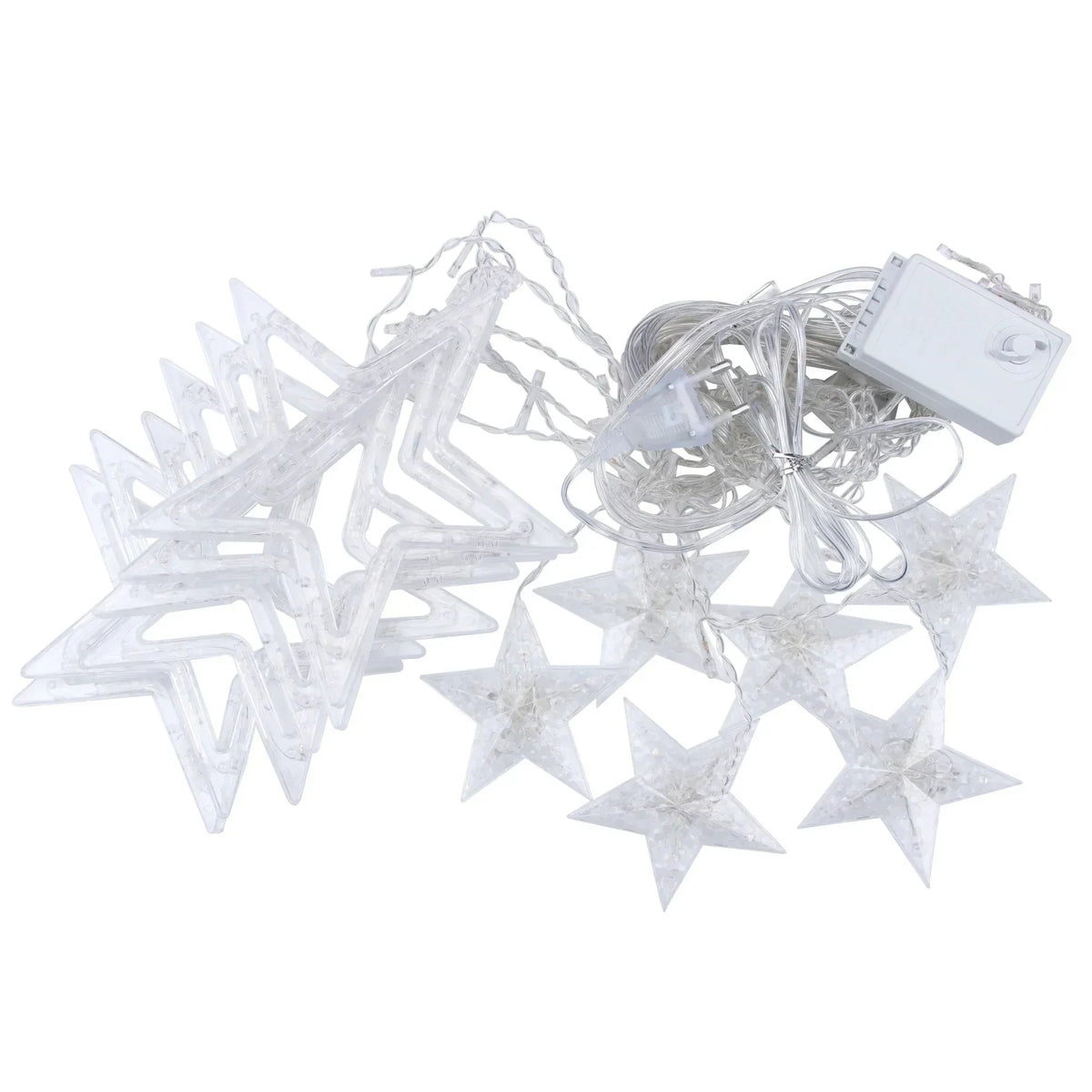 SternGlanz 3.5M LED Star Curtain Lights – 138 LED Christmas Window Lights for Home, Parties & Festive Decorations
