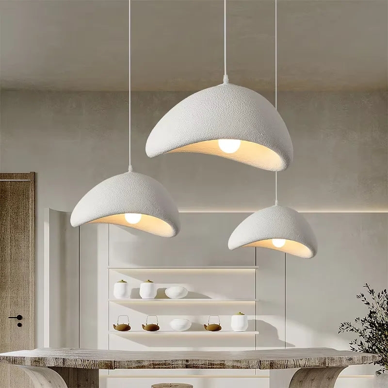 Kanso Wave Pendant Light – Japanese Wabi-Sabi Ceiling Lighting | Sculptural Minimalist Design