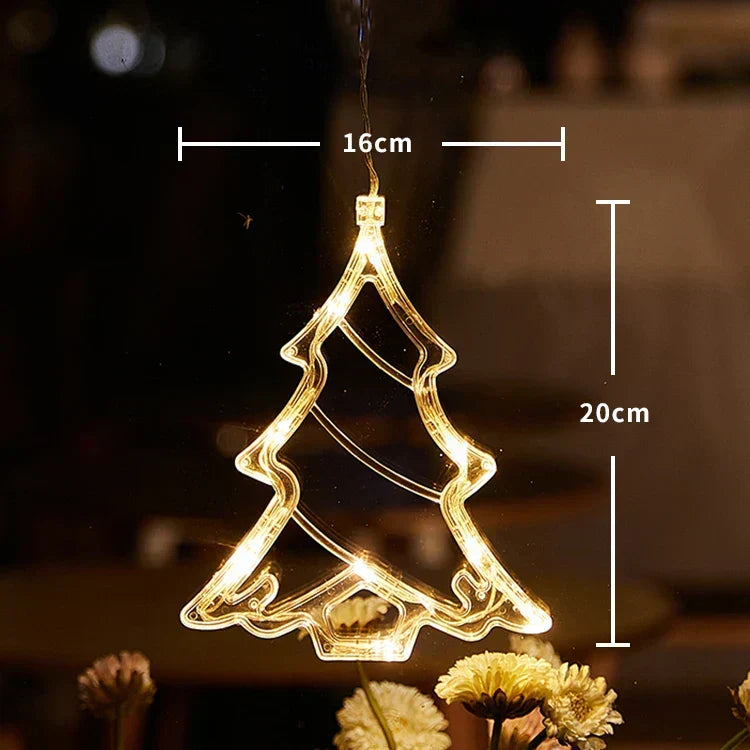 SantaGlow LED Window Light – Santa Claus Suction Cup Decoration | Festive Christmas Window Lamp