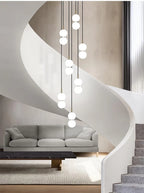 Nordic Globe Pendant Light – Double Glass LED Ceiling Lamp | Scandinavian Designer Lighting | Elegant Dining Room Feature