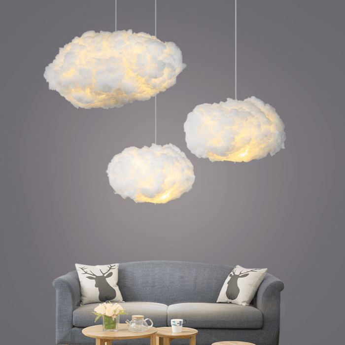 Cloud Pendant Light – Soft Cotton Hanging Lamp | Dreamy Ambient Bedroom Lighting