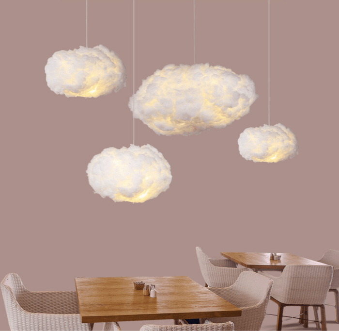 Cloud Pendant Light – Soft Cotton Hanging Lamp | Dreamy Ambient Bedroom Lighting