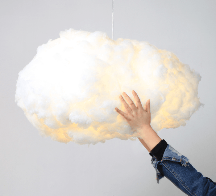 Cloud Pendant Light – Soft Cotton Hanging Lamp | Dreamy Ambient Bedroom Lighting