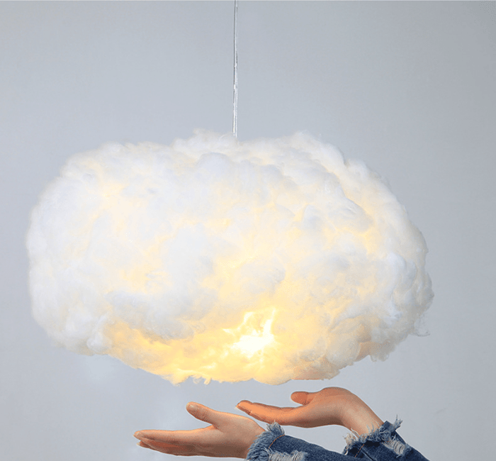 Cloud Pendant Light – Soft Cotton Hanging Lamp | Dreamy Ambient Bedroom Lighting