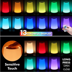 AuraNest Rechargeable Mood Lamp – Portable Touch LED Light | Modern Ambient Lighting