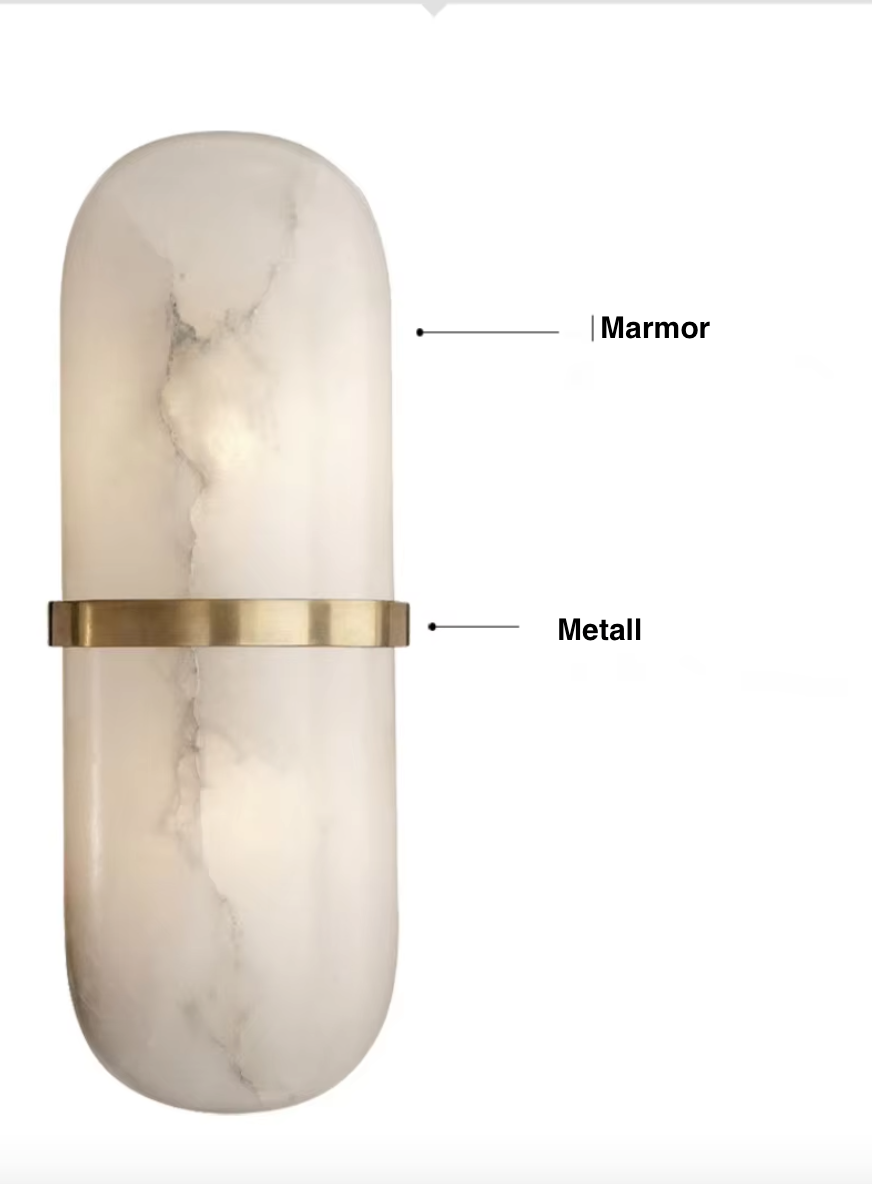 Imperia Marble Wall Light – Luxury Up & Down Sconce | Designer Ambient Lighting