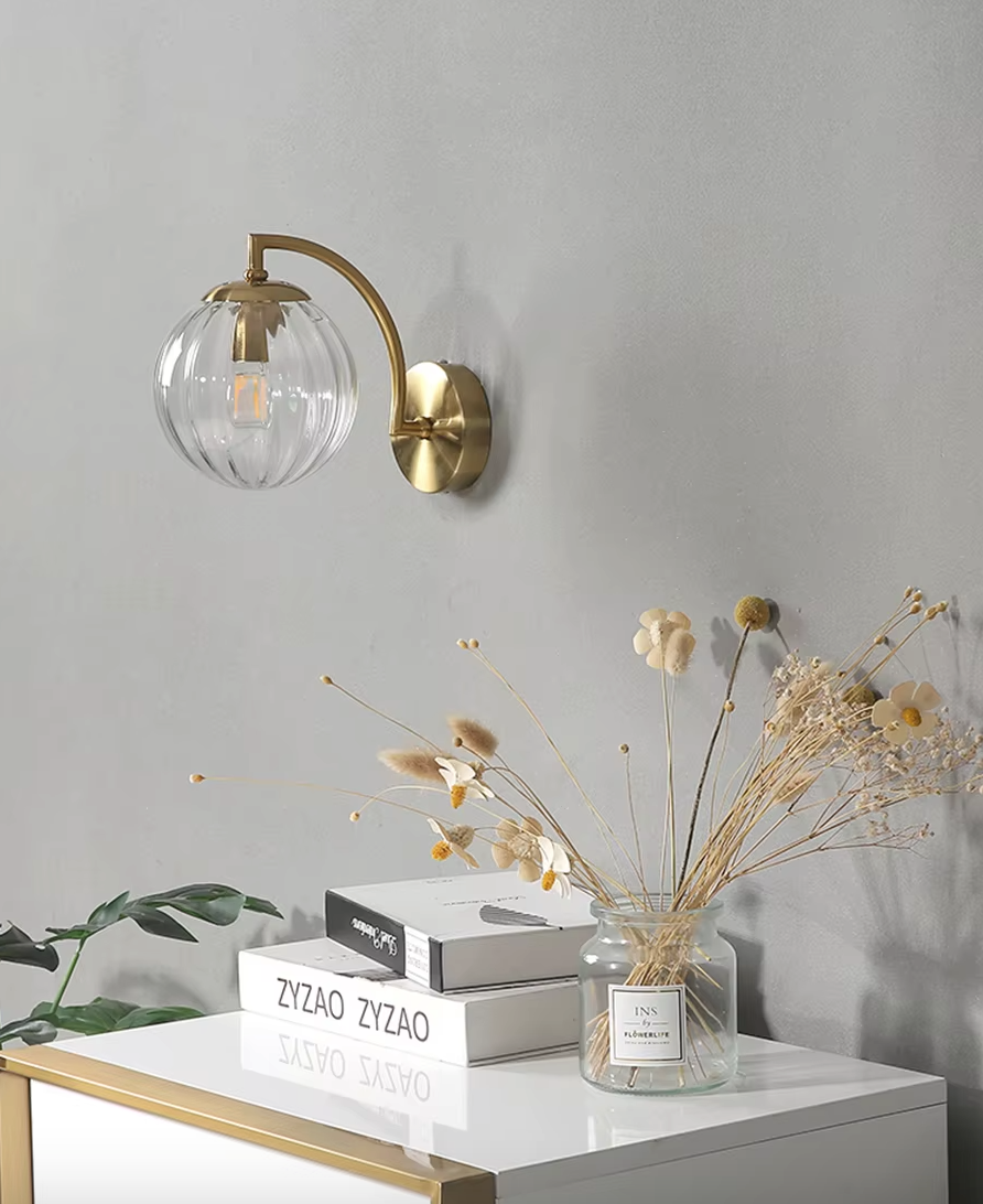 LustreGlow LED Wall Light – Luxury Glass Sconce | Dimmable Designer Accent Lighting