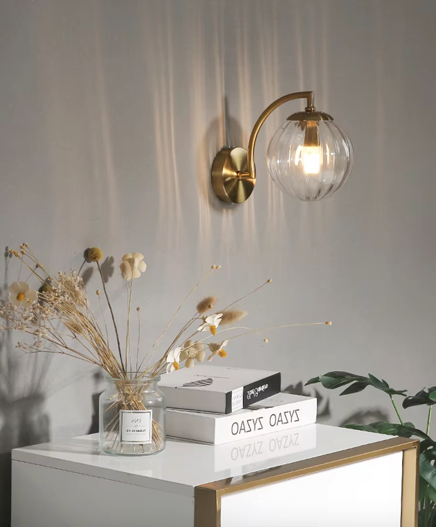 LustreGlow LED Wall Light – Luxury Glass Sconce | Dimmable Designer Accent Lighting