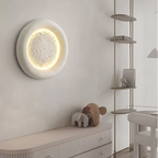 Luxury Resin Wall Light – Modern Circular LED Sconce | Elegant Ambient Interior Lighting