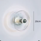 Riviera Glass Wall Light – Vintage-Inspired LED Wall Lamp | Ripple Glass Ambient Lighting | Timeless Interior Elegance