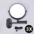 LuxeView LED Vanity Mirror – Rechargeable Magnifying Bathroom Mirror | Adjustable 3-Colour Lighting