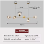 Orb Glass Globe Pendant Light – Modern Multi-Globe Hanging Lamp