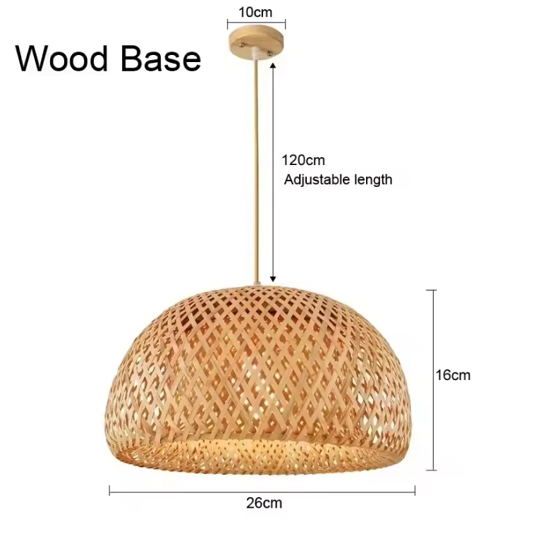Kiyora Bamboo Pendant Light – Handwoven Asian Hanging Lamp | Natural Japandi Lighting for Calm Interiors