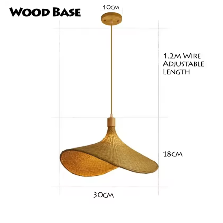 Kiyora Bamboo Pendant Light – Handwoven Asian Hanging Lamp | Natural Japandi Lighting for Calm Interiors