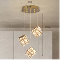 Aurelium Crystal Pendant Light – Modern Staircase Chandelier | Luxury LED Hanging Lamp for Grand Interiors