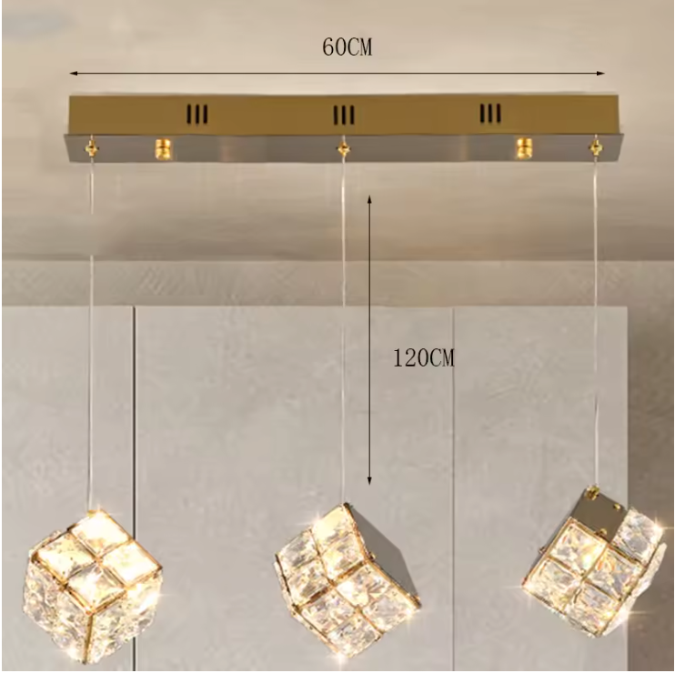 Aurelium Crystal Pendant Light – Modern Staircase Chandelier | Luxury LED Hanging Lamp for Grand Interiors