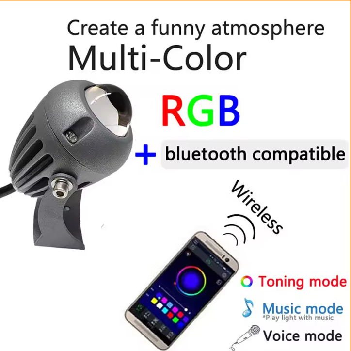 LUMIBEAM SoloSpot RGB LED Outdoor Wall Spotlight – IP66 Waterproof | 12W Exterior Accent Lighting