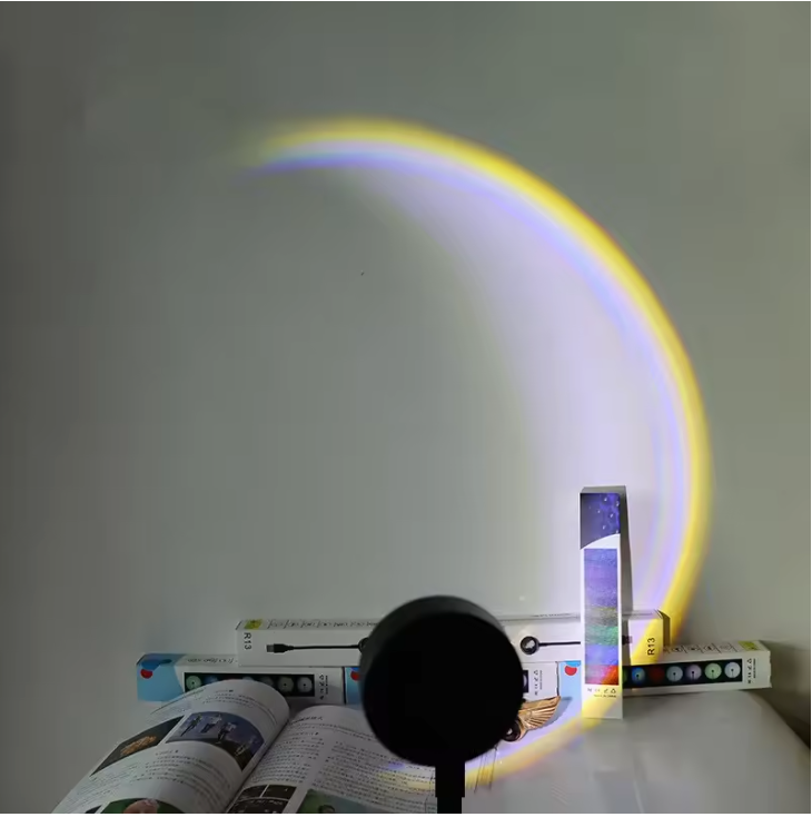 SunGlow USB Sunset LED Projector – Rainbow Night Light for Bedrooms & Ambient Lighting