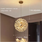 Celestique Crystal Chandelier – Luxury LED Pendant Light | Modern Statement Ceiling Lighting for Elegant Interiors