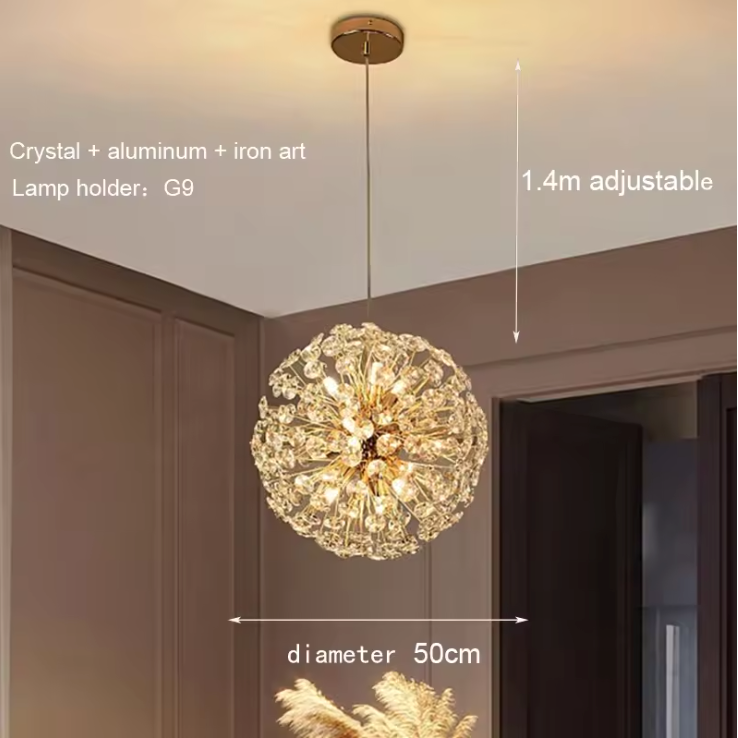 Celestique Crystal Chandelier – Luxury LED Pendant Light | Modern Statement Ceiling Lighting for Elegant Interiors