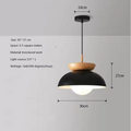 Nordic Half Wooden Pendant Light – Minimalist Scandinavian Hanging Lamp | Natural Modern Ceiling Lighting