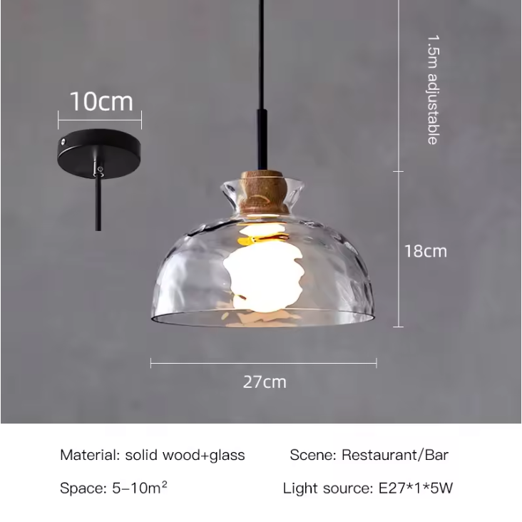 TOKYO Glass Chandelier – Minimalist Modern Pendant Light | Elegant Ambient Interior Lighting