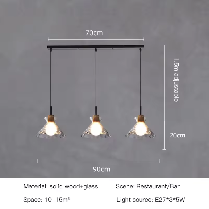 TOKYO Glass Chandelier – Minimalist Modern Pendant Light | Elegant Ambient Interior Lighting
