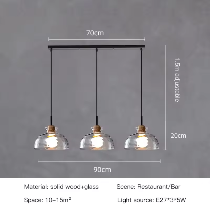 TOKYO Glass Chandelier – Minimalist Modern Pendant Light | Elegant Ambient Interior Lighting