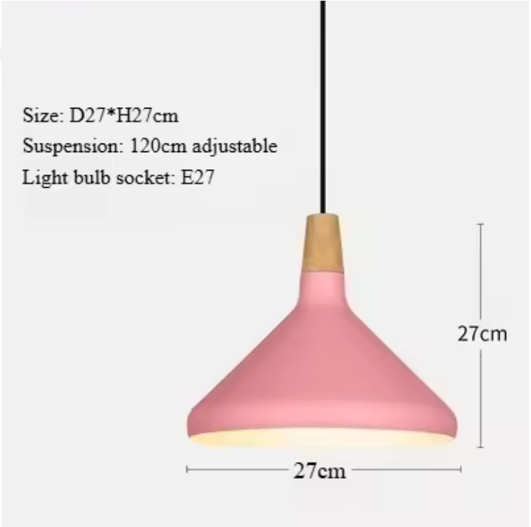 French Macaron Cone Pendant Light – Colourful Modern Hanging Lamp | Elegant Scandinavian Ceiling Lighting