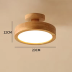 Nordelle Wood LED Ceiling Light – Modern Flush Mount Lamp | Scandinavian Natural Interior Lighting