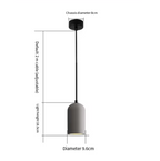 FORGI Concrete Pendant Light – Industrial Minimalist Hanging Lamp | Modern Urban Ceiling Lighting