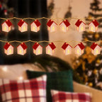 NordiHaus LED Wooden House String Lights – Scandinavian Christmas Decoration Collection 2025