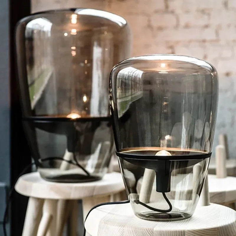 AuroraGlow – Nordic Designer Glass Table Lamp