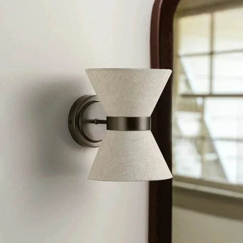 Wabi-Sabi Fabric Wall Light – Japanese Minimalist LED Wall Sconce | Warm Ambient Interior Lighting
