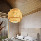 Kiyora Bamboo Pendant Light – Handwoven Asian Hanging Lamp | Natural Japandi Lighting for Calm Interiors