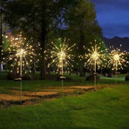 Solar LED Firework Christmas Lights – 200 LED Copper Wire Garden Lights for Pathways, Patios & Festive Decorations