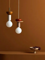 Halden Wood Pendant Light – Nordic LED Hanging Lamp | Minimalist Wooden Ceiling Light for Contemporary Interiors