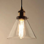 Scandinavian Glass Pendant Light – Vintage Loft E26 Ceiling Lamp | Elegant Ambient Lighting | Contemporary Nordic Interior Feature