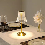 Aurielle Crystal Table Lamp – Rechargeable LED Lamp with Crystal Finish | Dimmable Cordless Ambient Lighting