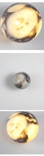 Luxury Marble Globe Wall Light – Natural Stone LED Wall Lamp for Bedrooms, Living Rooms, Hallways & Staircases