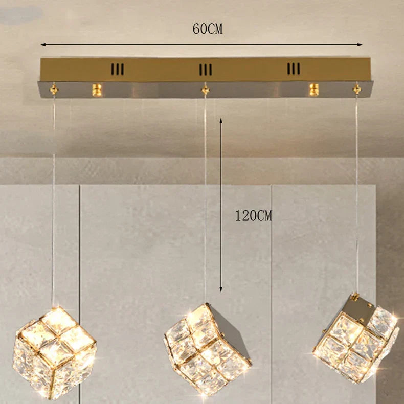 Aurelium Crystal Pendant Light – Modern Staircase Chandelier | Luxury LED Hanging Lamp for Grand Interiors