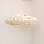 AetherRattan Pendant Light – Wabi-Sabi Rattan Ceiling Lamp | Japanese Nordic UFO Lighting for Elegant Interiors