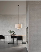 Modern Wabi-Sabi Fabric Pendant Light – Nordic LED Hanging Ceiling Lamp | Soft Ambient Lighting | Premium Designer Fixture